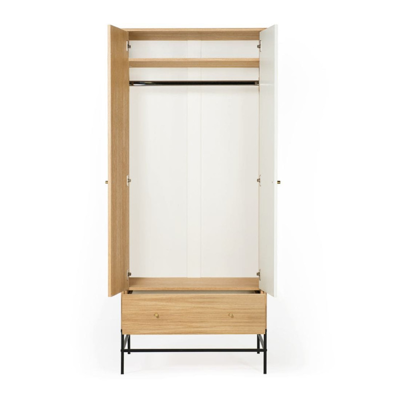 Flora wardrobe (oak/white)